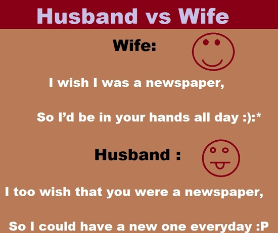 News Paper Husband Wife Funny Cartoon Jokes India Pictures Funny